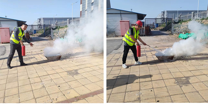 市政工程公司組織夏季安全消防演練