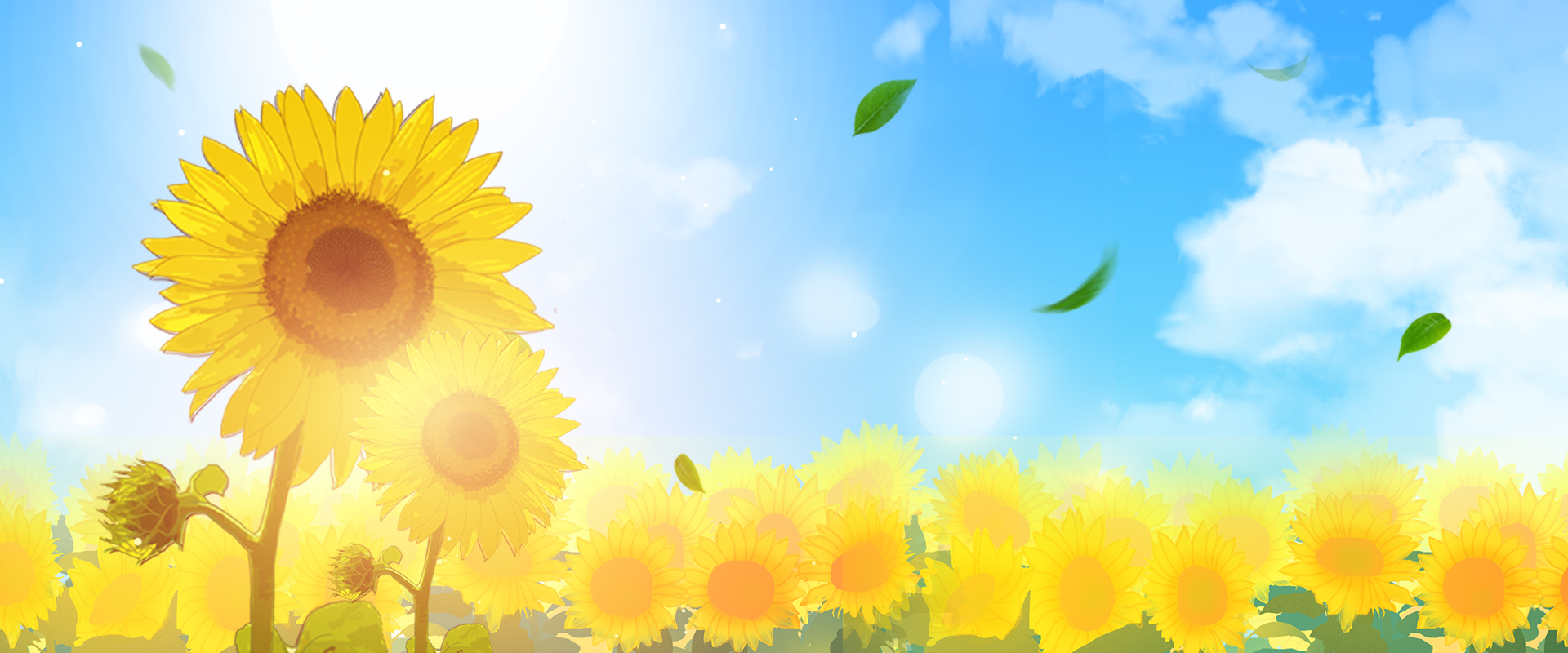 千庫(kù)網(wǎng)_向日葵清新夢(mèng)想花朵藍(lán)天背景_背景編號(hào)5949480.jpg 圖片